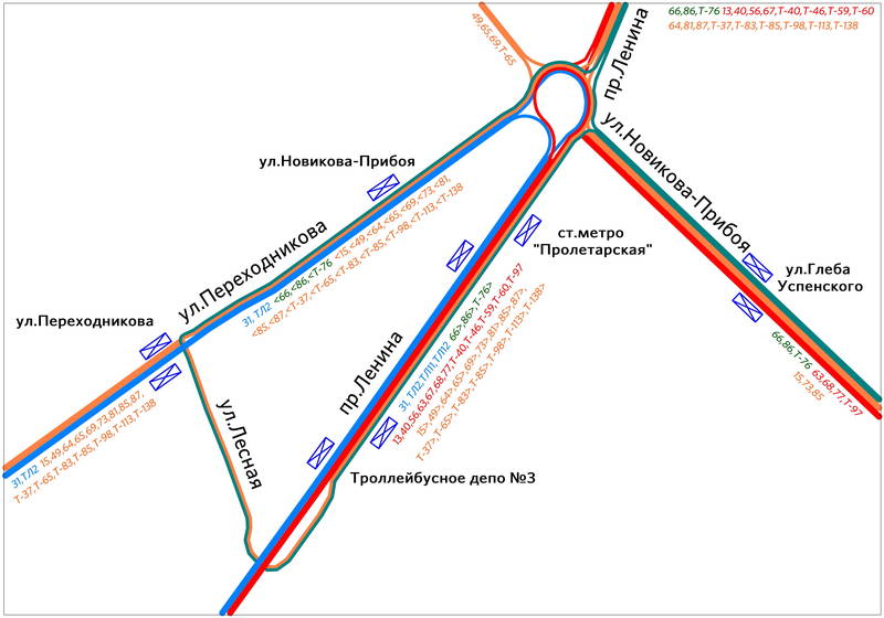 С 8 сентября изменится схема движения общественного транспорта на Пролетарском кольце Нижнего Новгорода