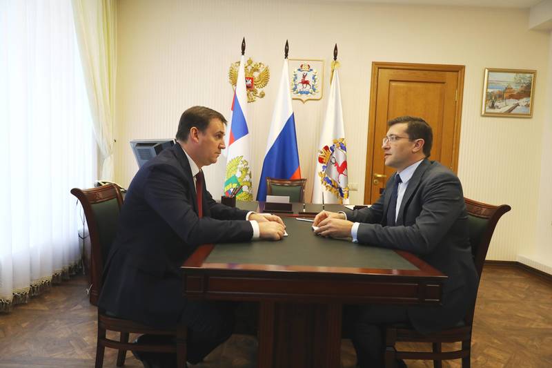 Министр сельского хозяйства РФ Дмитрий Патрушев и Глеб Никитин провели рабочую встречу