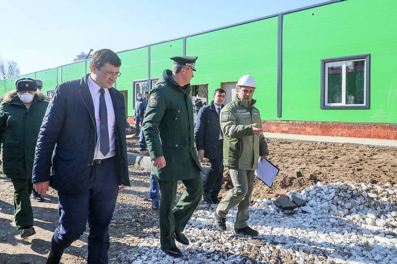 Заместитель министра обороны РФ Тимур Иванов: «Инфекционный госпиталь в Нижнем Новгороде будет сдан уже 20 апреля»